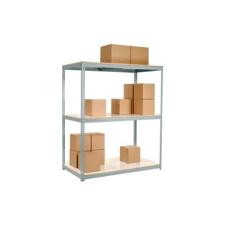 GLOBAL EQUIPMENT Additional Shelf With Laminated Deck 96"Wx 24"D - Gray 504668GY